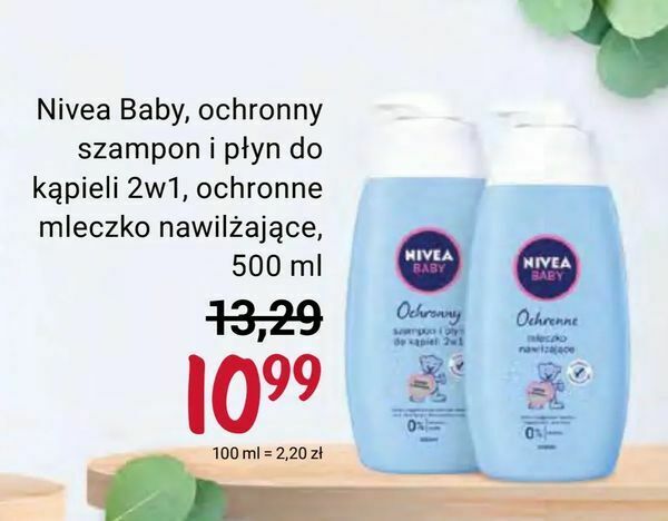 rossmann szampon.i plyn do kapieli nivea baby