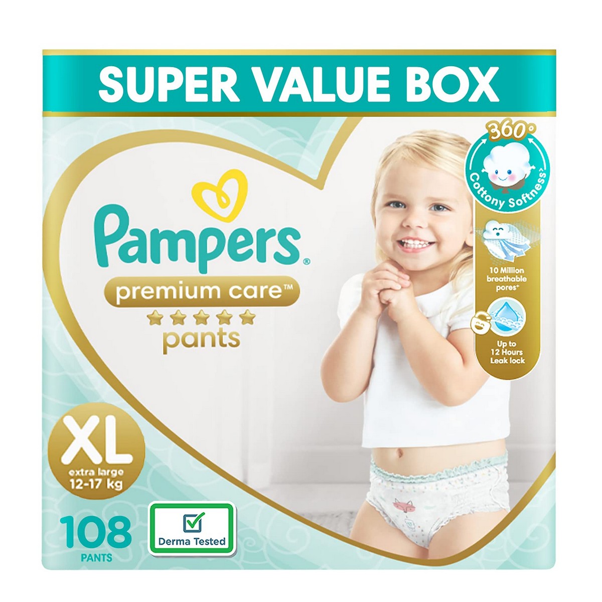 pampers prenium pants large