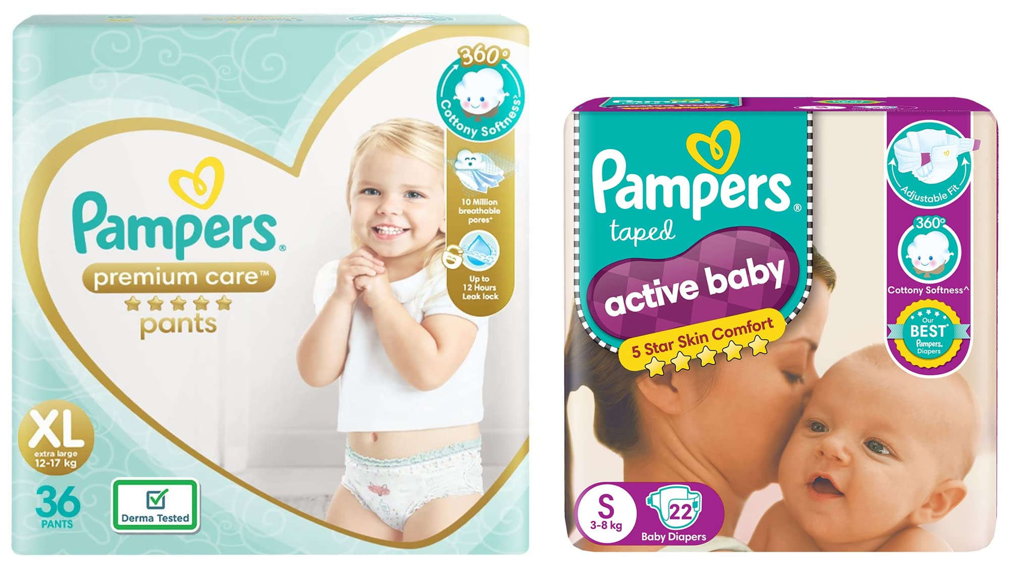 pampers active baby premoum care pants