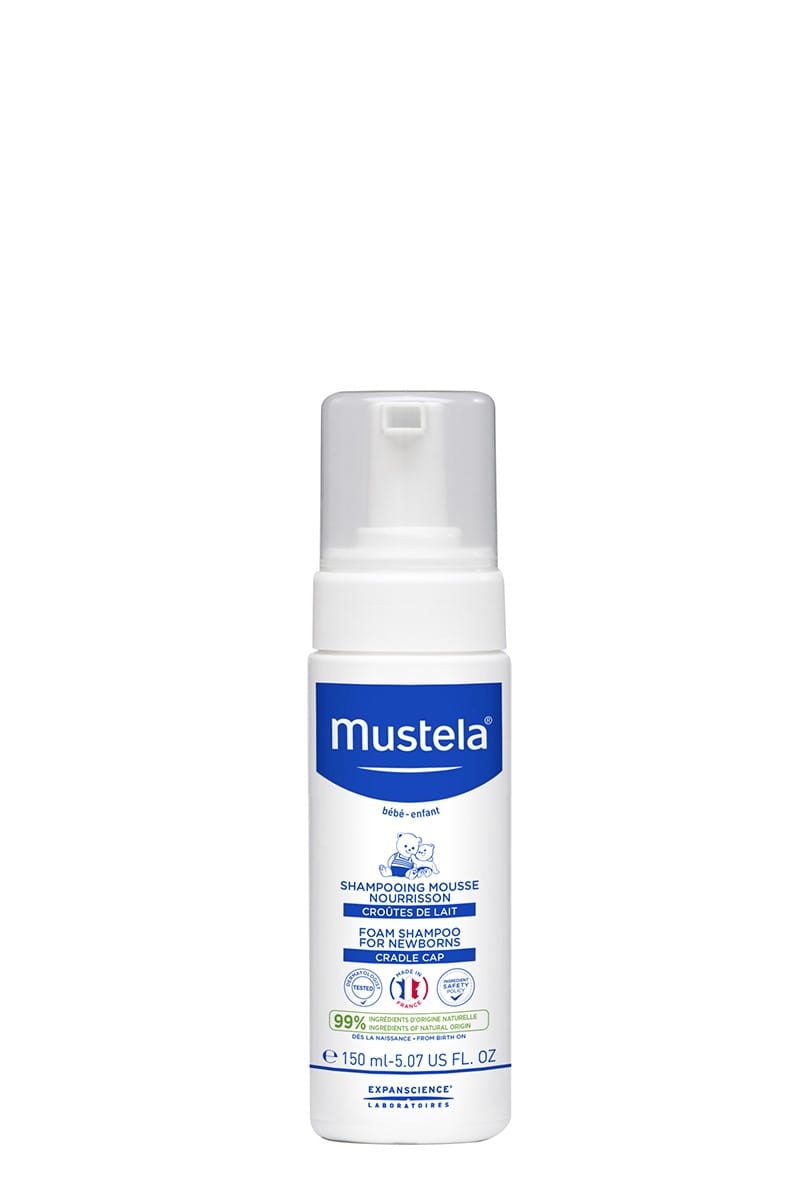 mustela szampon w piance dla niemowlat na ciemieniuchę