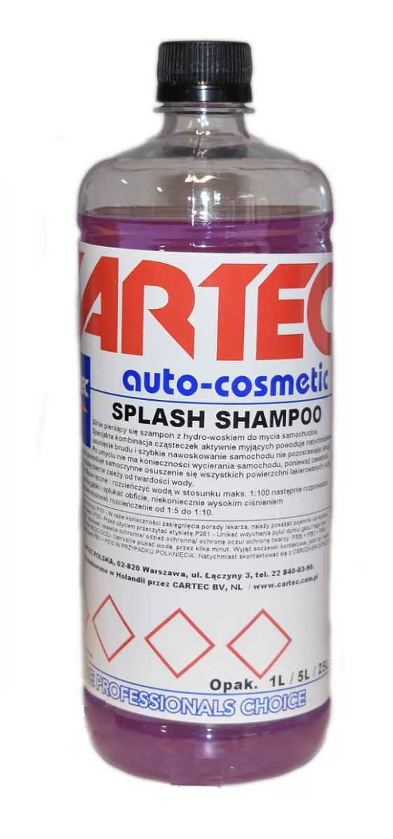 cartec splash shampoo 1 l szampon hydrofobowy opinie