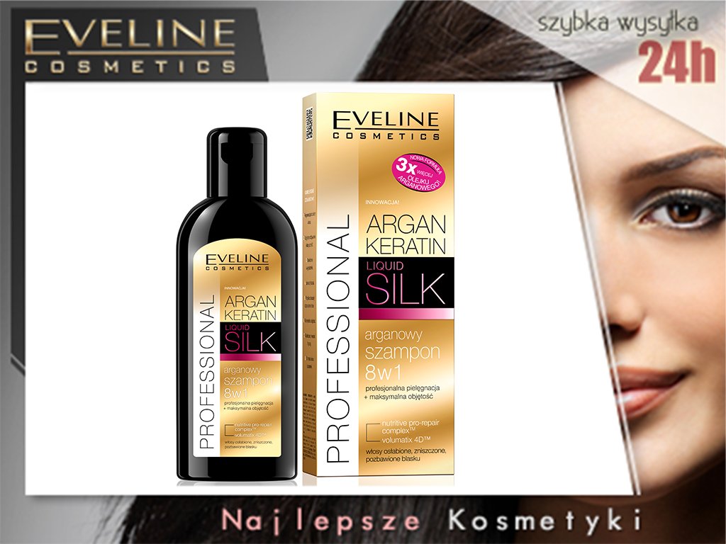 eveline argan silk szampon keratynowy z jedwabiem 8w1