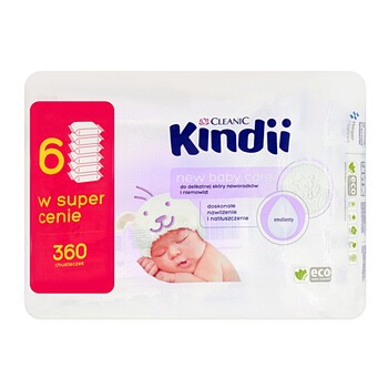 chusteczki nawilżane cleanic kindii new baby care