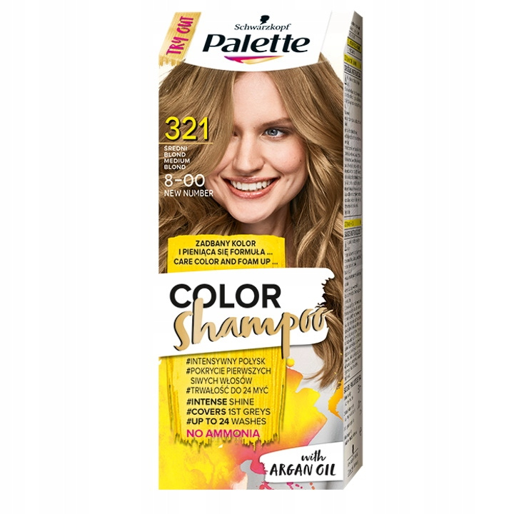 palette szampon koloryzujący średni blond 321