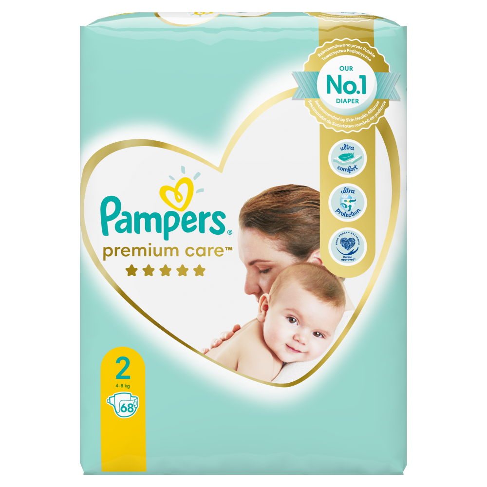 pieluszki pampers premium cere chusteczki