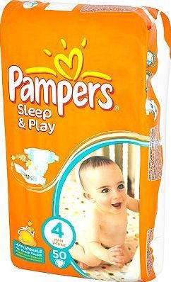 pampers pieluchy 4 sleep & play 50 sztuk