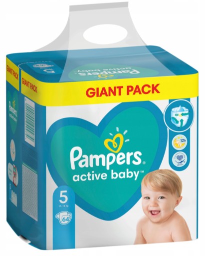 pampers active baby 5 64 szt