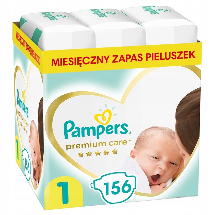 pampers premium care pieluchy 1 newborn 156 szt