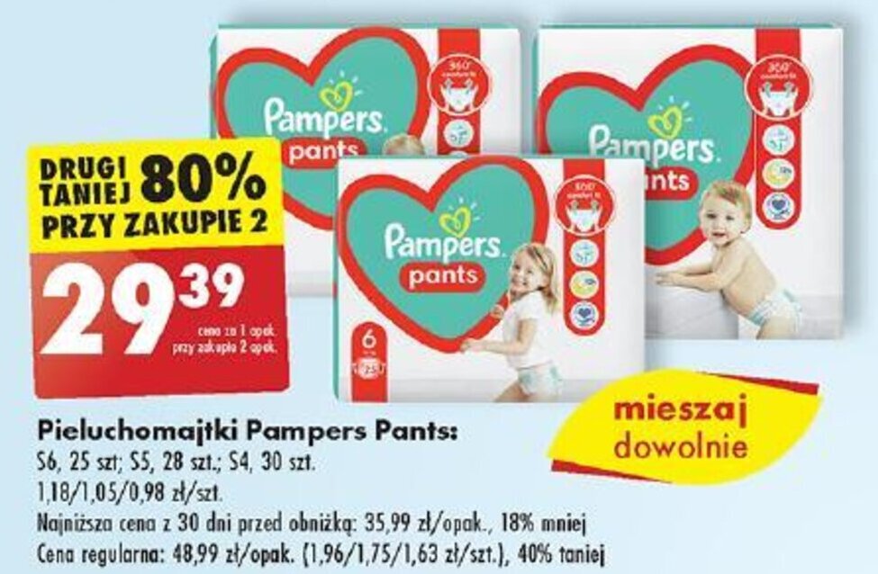 promocja na pieluchomajtki pampers