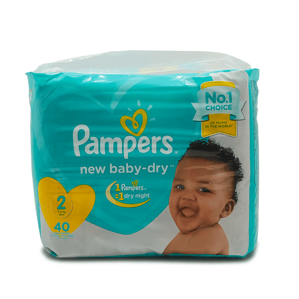 pampers 2 new baby-dry pieluchy 100szt 3-6kg mini