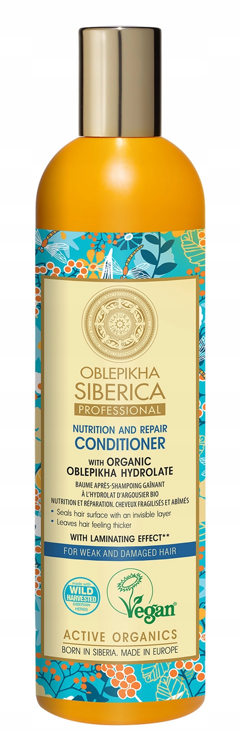 natura siberica oblepikha odżywka do włosów osłabionych i zniszczonych 400ml