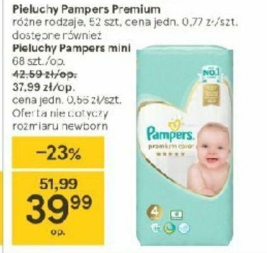 tesco promocja pampers premium care