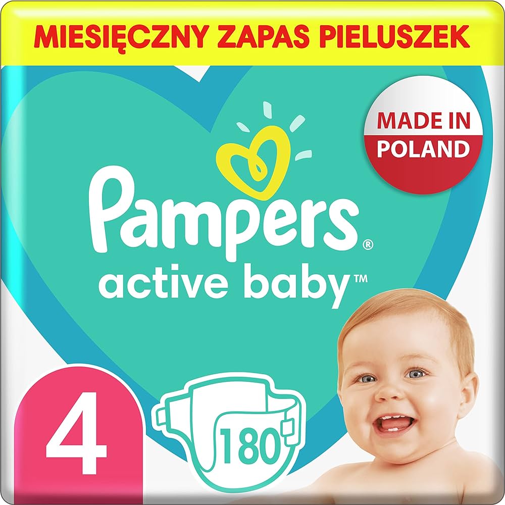 pampers active baby pieluchy rozmiar 4 maxi mounth opack