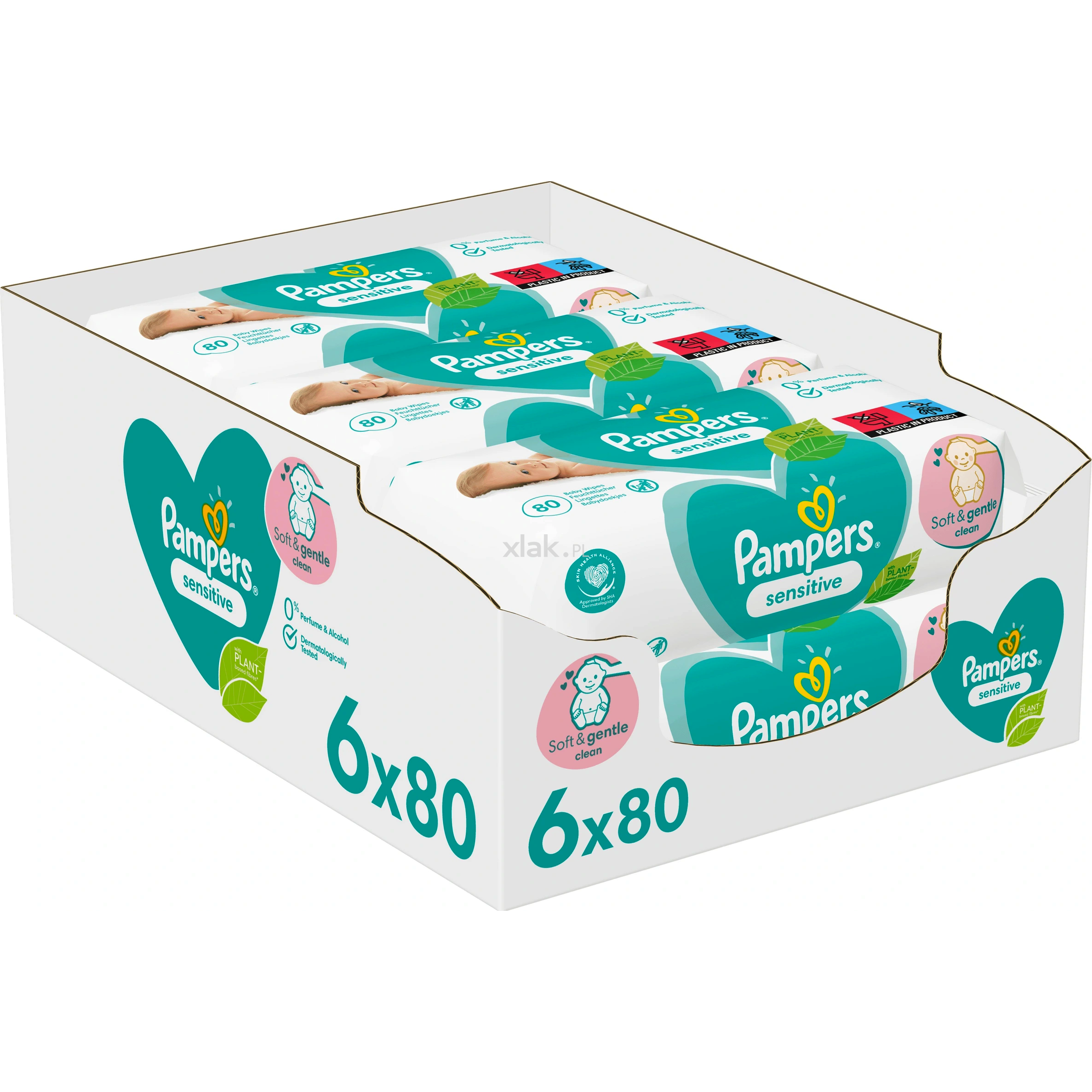 pampers sensitive chusteczki nawilżane dla niemowląt 80 szt