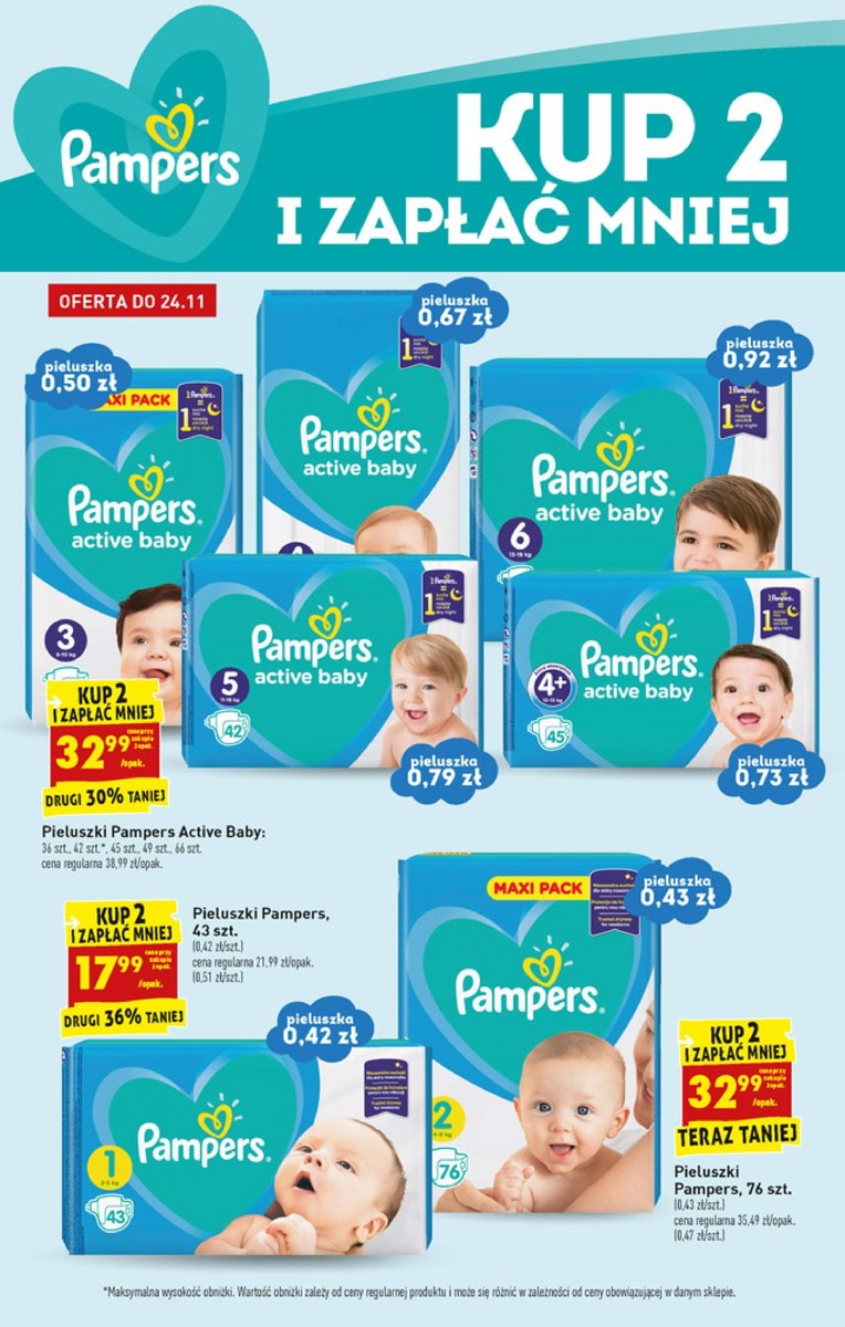 pampers activ baby biedronka