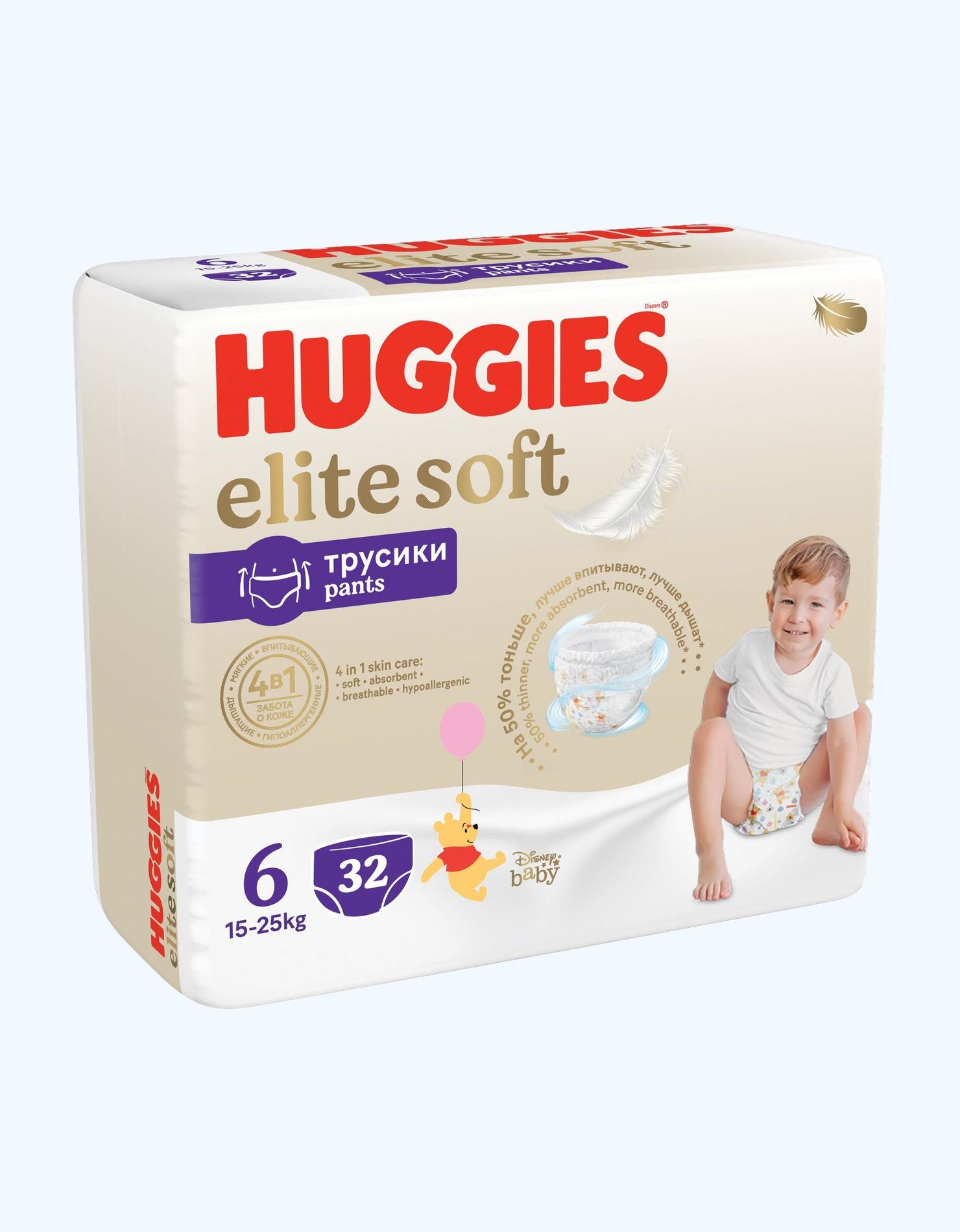 huggies elite soft трусик 6