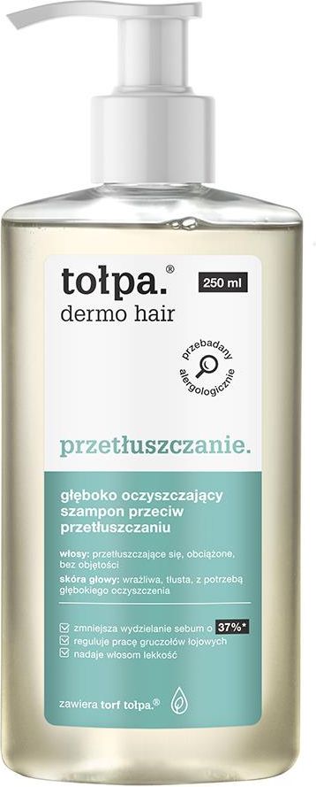 tołpa dermo hair głęboko oczyszczający szampon przeciw przetłuszczaniu 250ml