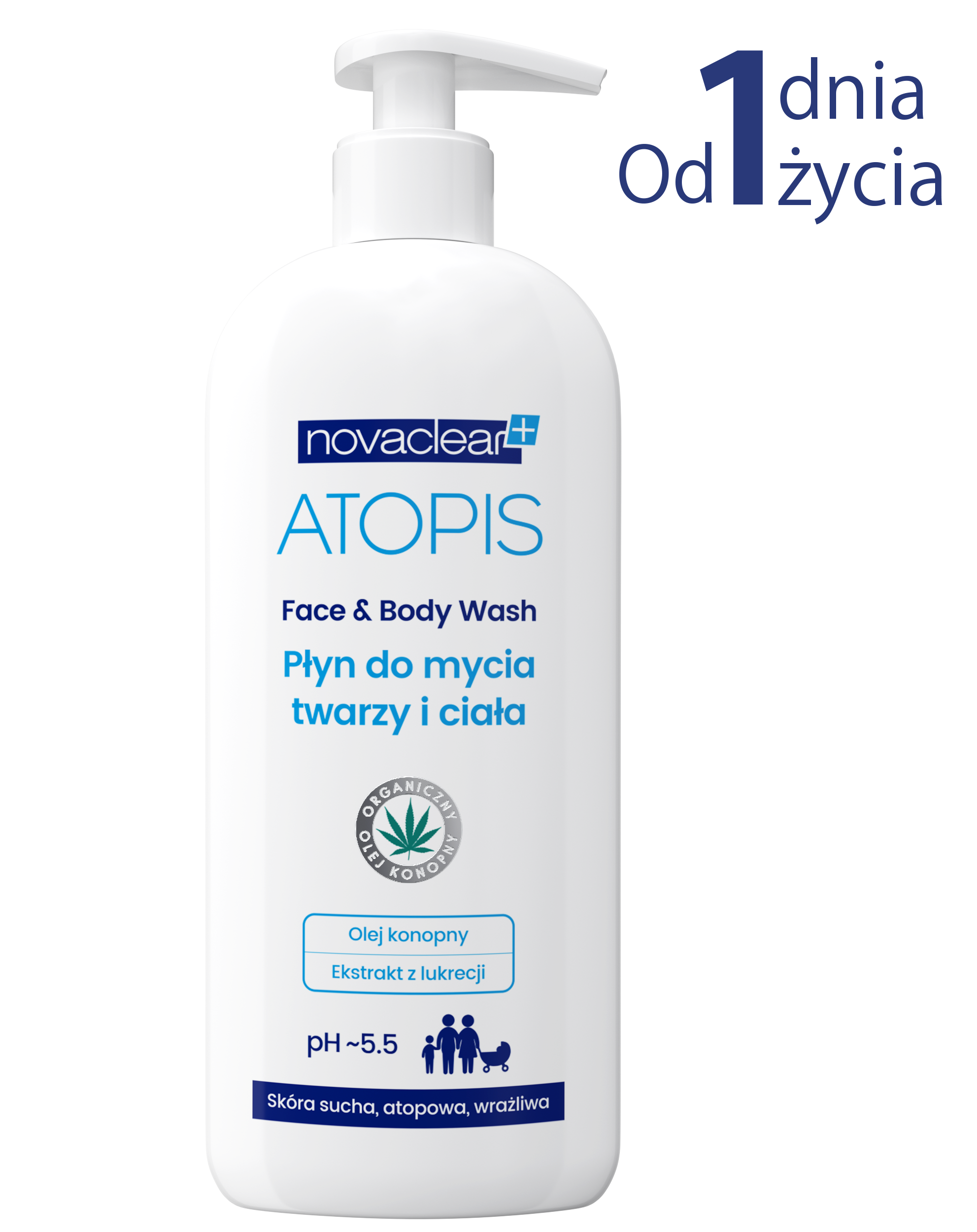 novaclear atopis face & body wash płyn do mycia twarzy