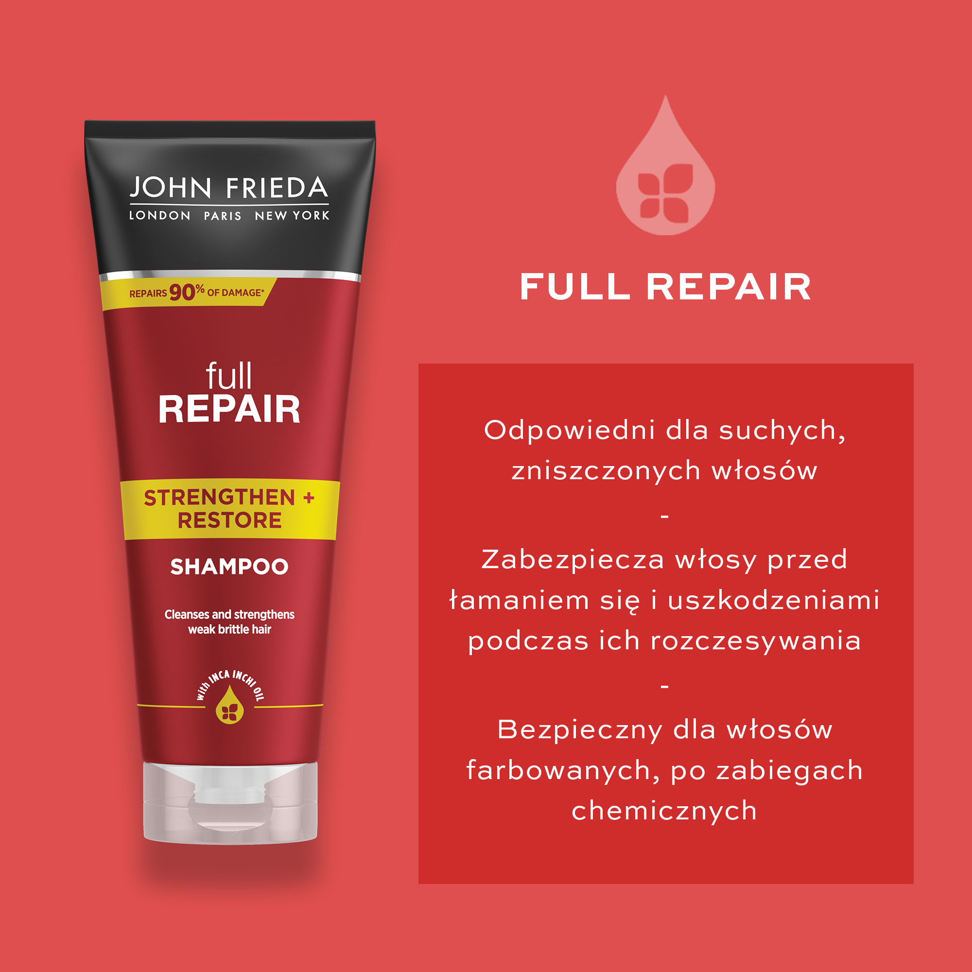 john frieda full repair szampon odbudowujący do włosów zniszczonych