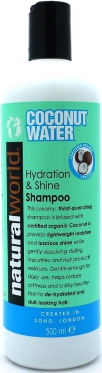 natural world coconut water hydration & shine opinie szampon