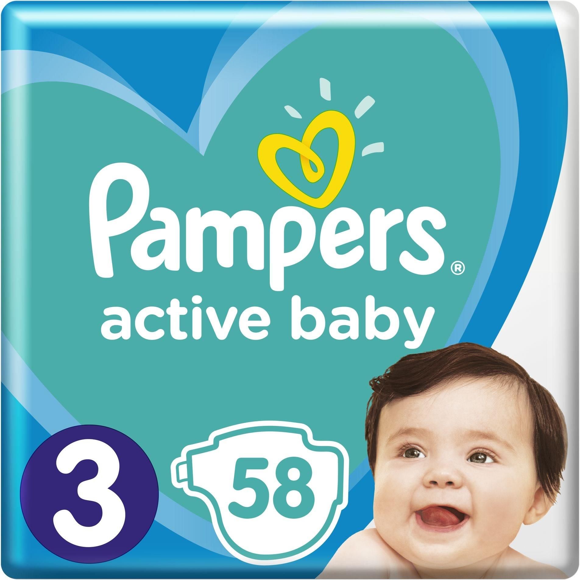 pampers active baby 3 208 sztuk