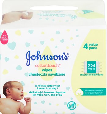 johnsons cotton touch chusteczki nawilżane extra sensitive