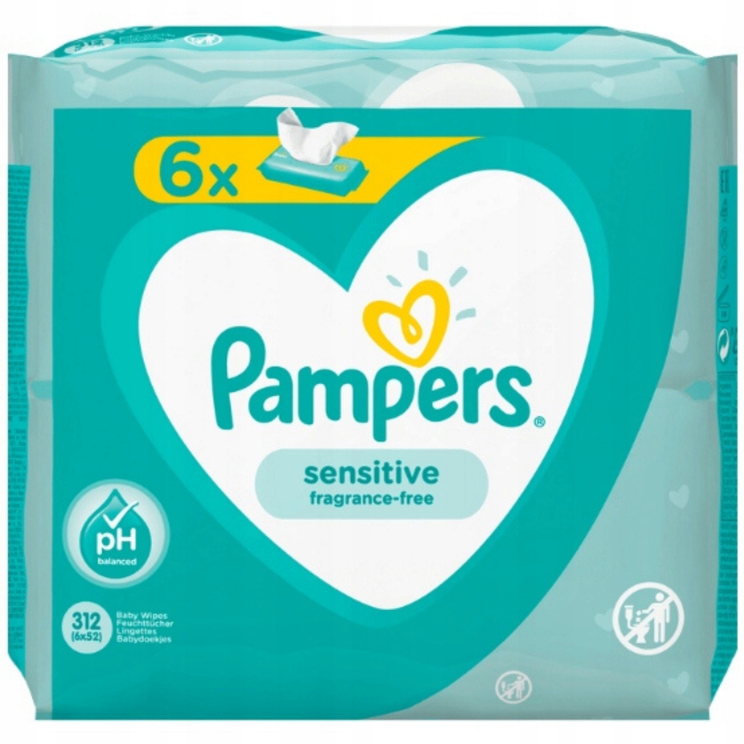 pampers sensitove chusteczki 6