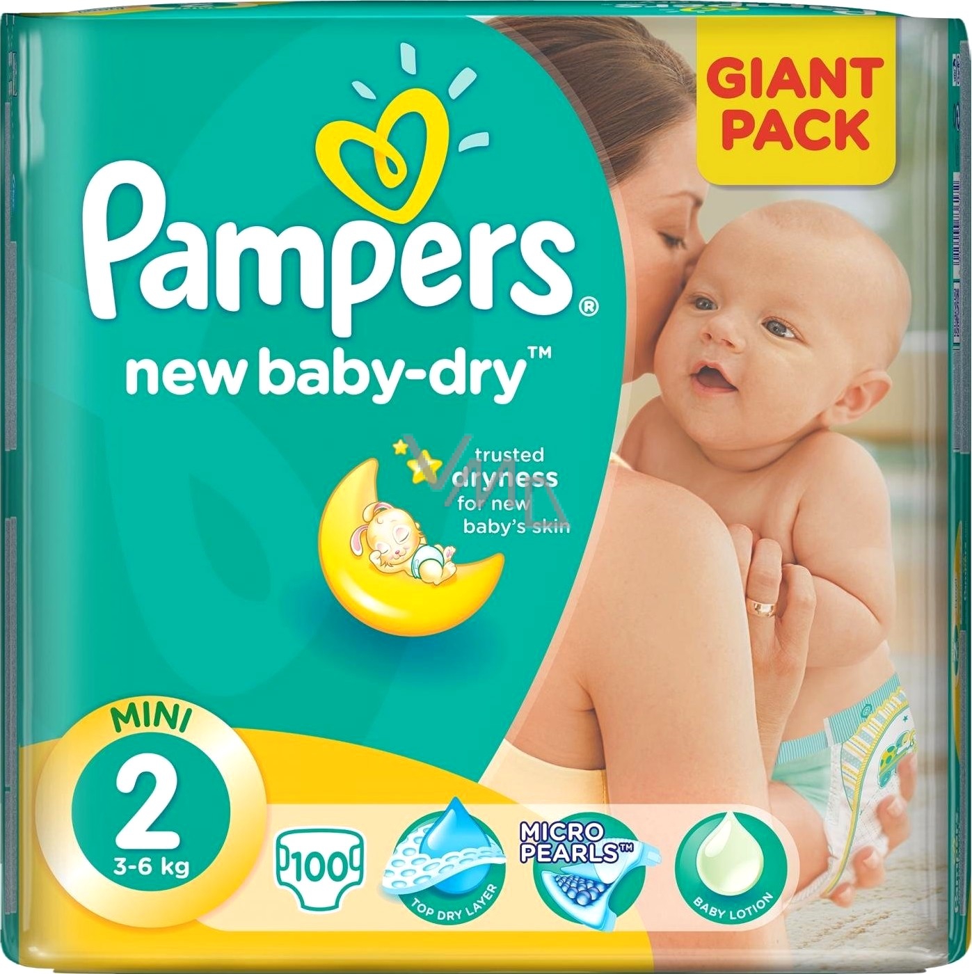 pampers new baby dry 2 giant pack