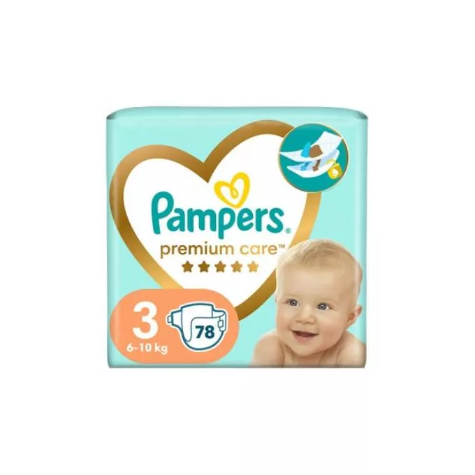 pampers premium cre zielone i biale