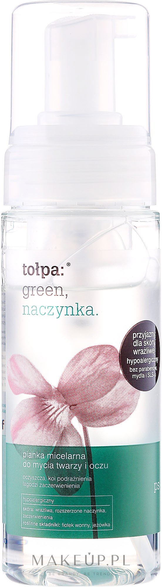 tołpa green naczynka pianka micelarna do mycia twarzy i oczu