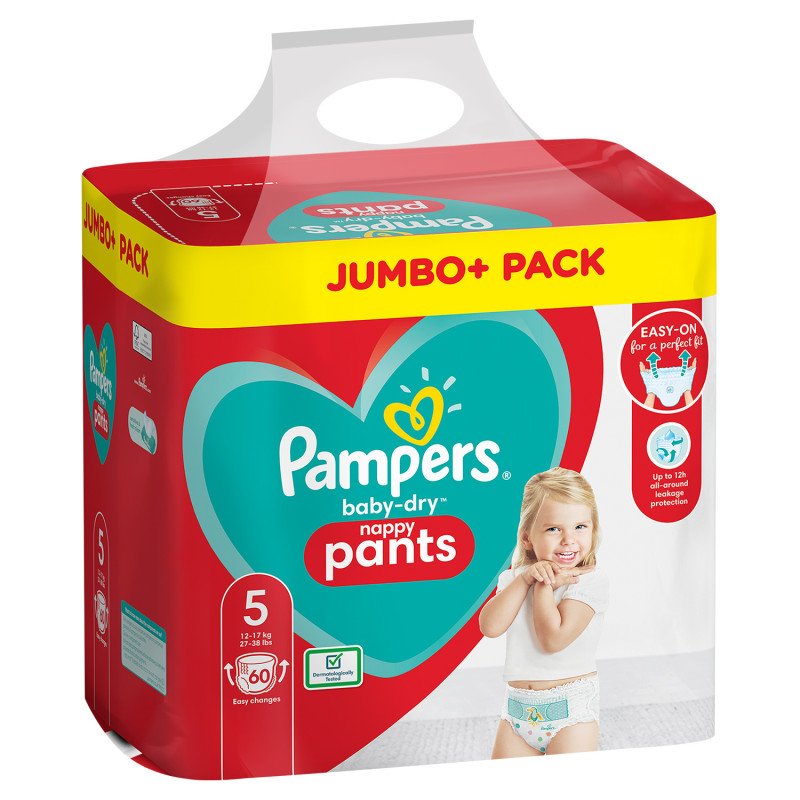 pampers pieluchy baby dry nappy pants size 5