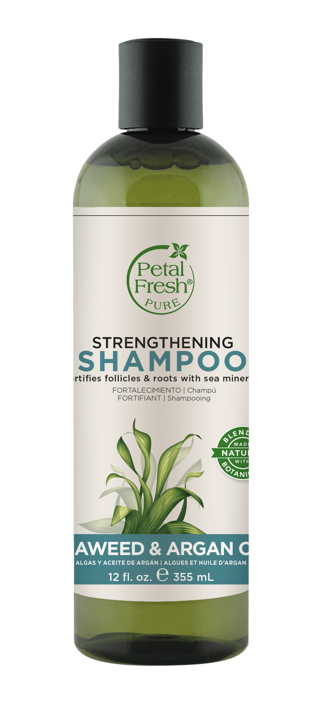 petal fresh pure szampon wzmacniający włosy seaweed & argan oil