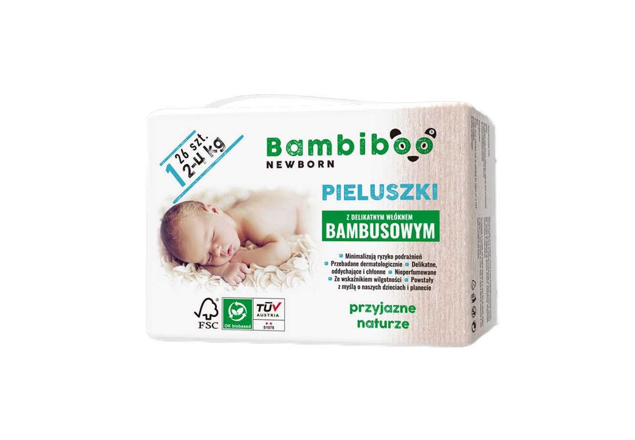 bambiboo pieluchy newborn