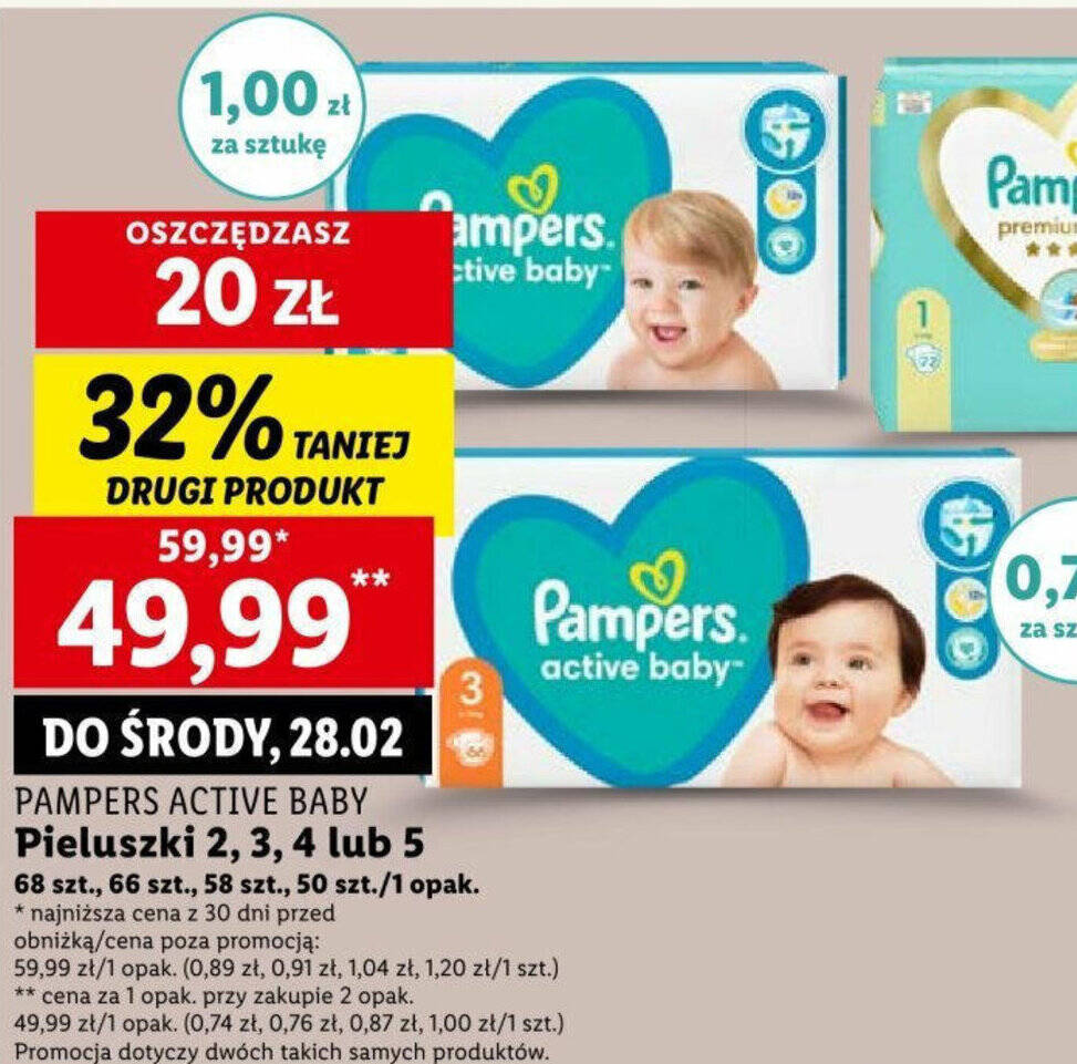 lidl pampers 2 cena