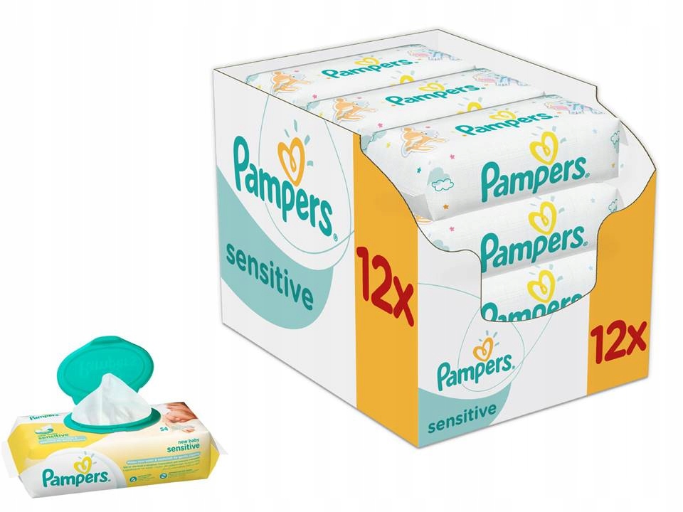 chusteczki pampers sensitive z wieczkiem