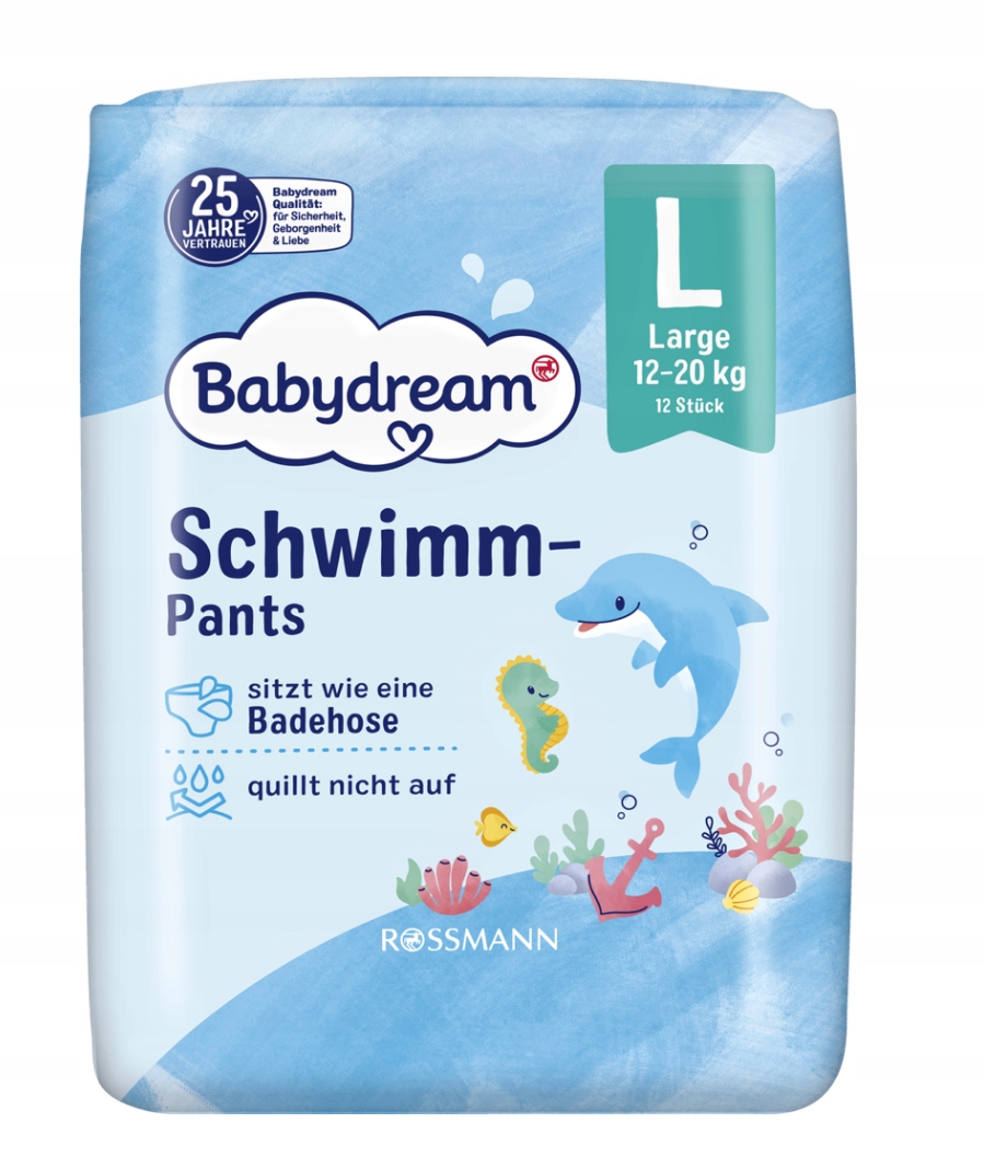 babydream pieluchy large na basen