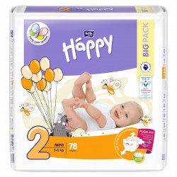 bella happy pieluszki jednorazowe mini 3-6 kg big pack