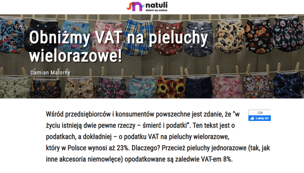 biała chmurka pieluchy