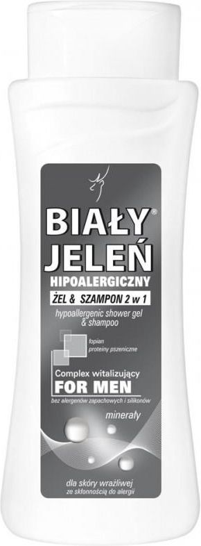 biały jeleń żel szampon 2w1 z minerałami for men 300ml