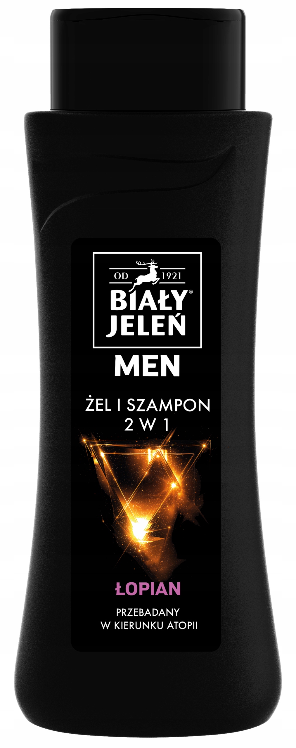 biały jeleń szampon żel hipoalergiczny 2w1 men z łopianem 300ml