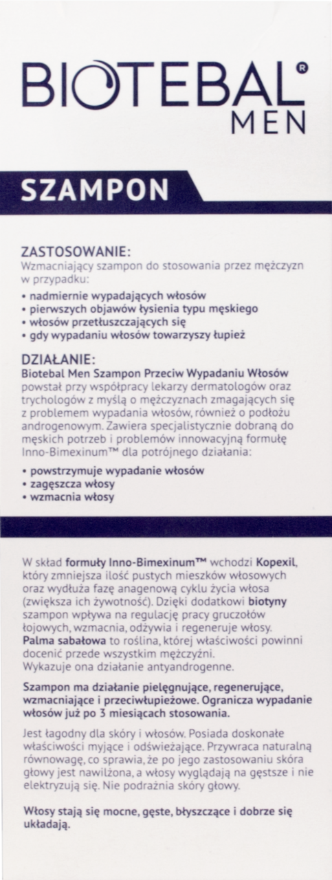 biotebal men szampon dla mezczyzn serum cena w rossmanie