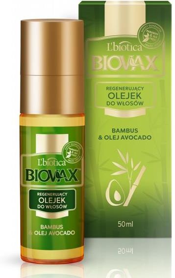 biovax olejek do włosów intensywnie regenerujący bambus olej avocado