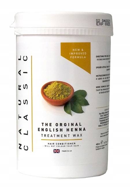 natural henna treatment wax 480g odżywka do włosów z aloesem