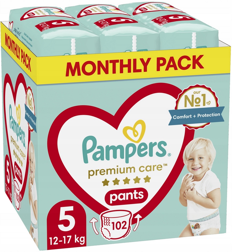 pieluchomajtki pampers premium care pants 5