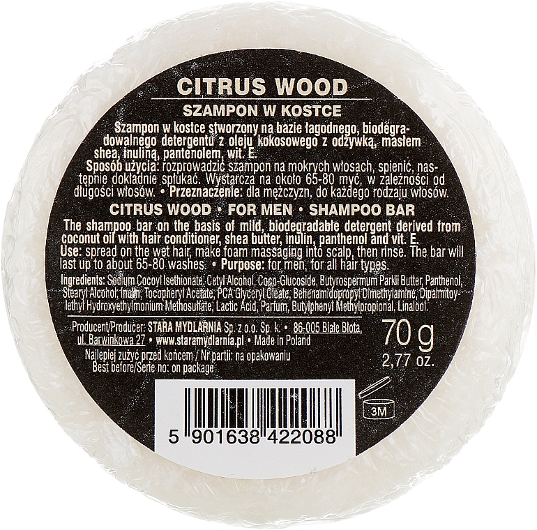 citrus wood for men szampon w kostce opinie