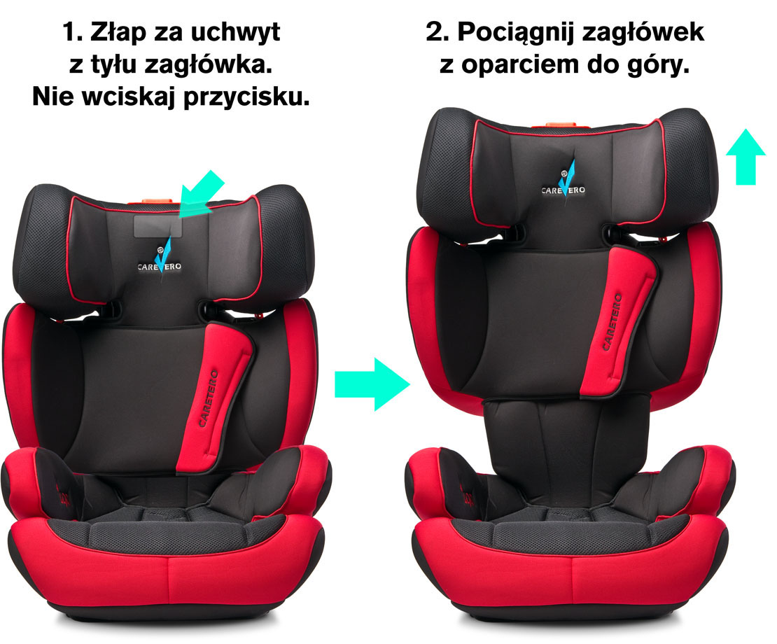 caretero fotelik samochodowy huggi isofix