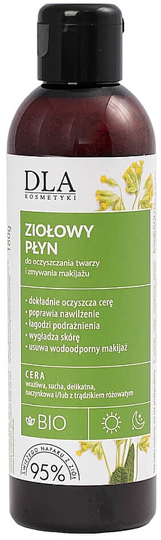 ziołowy płyn do mycia twarzy dla