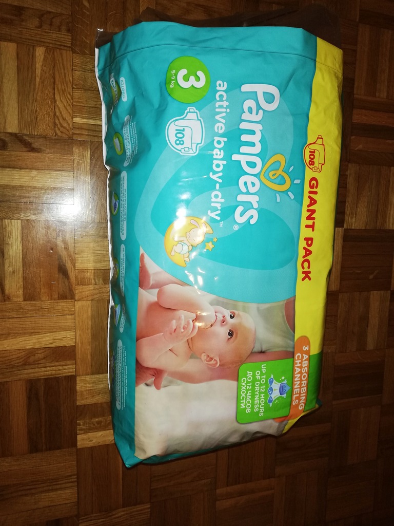 pampers active baby 108 szt