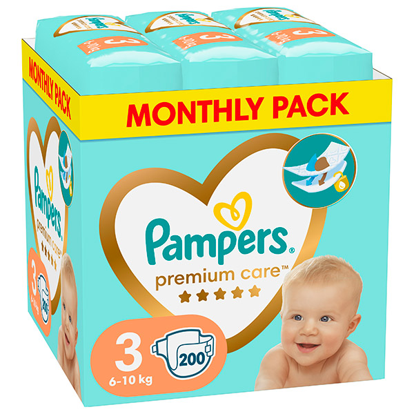 pampers premium care 3 204 ks