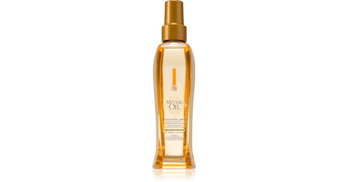 mythic oil shimmering oil rozświetlający olejek do włosów i ciała